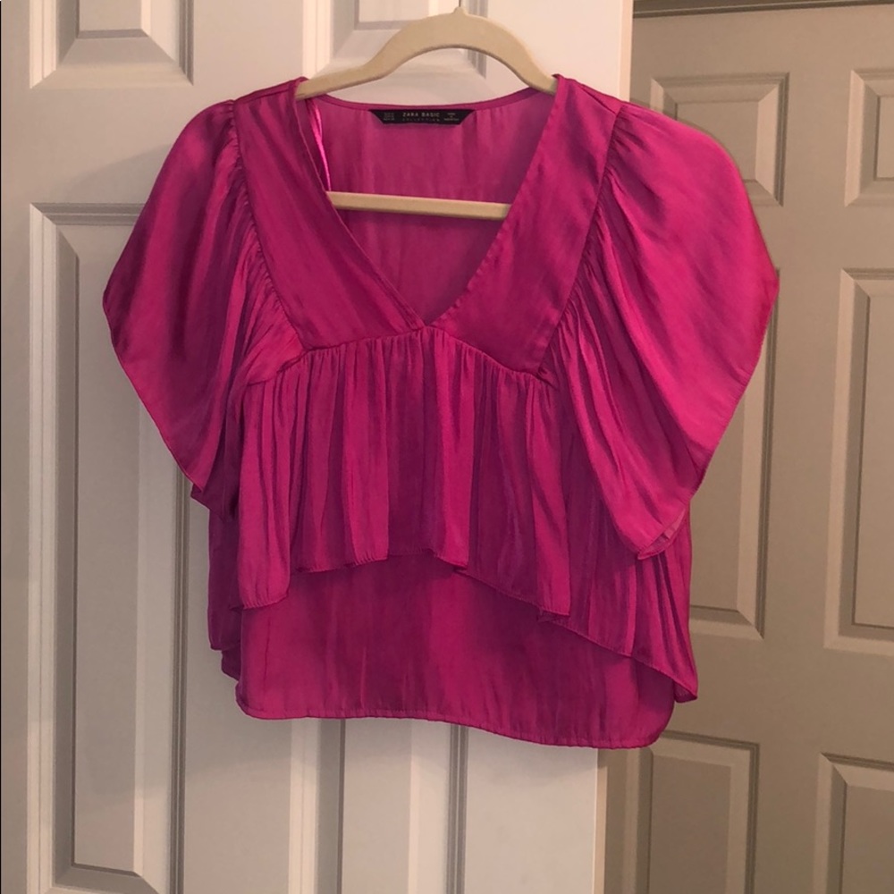 Zara Hot Pink Blouse